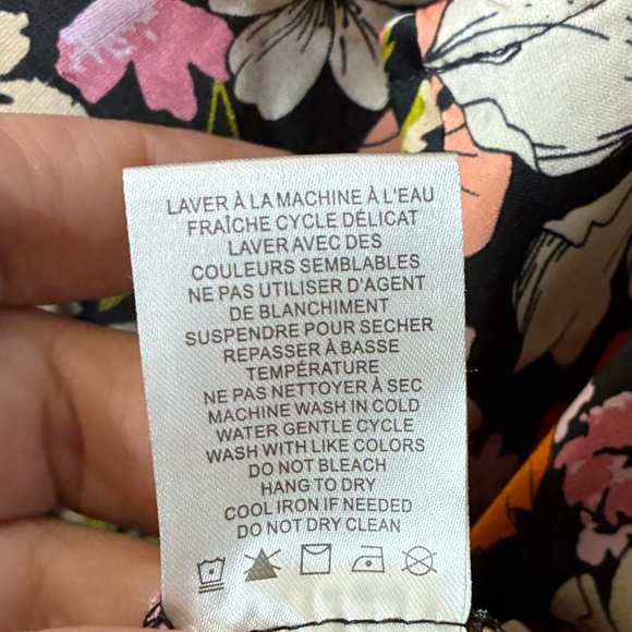 Joie Floral Tie Shoulder Wrap Front Cropped Tank Top M - Picture 16 of 16